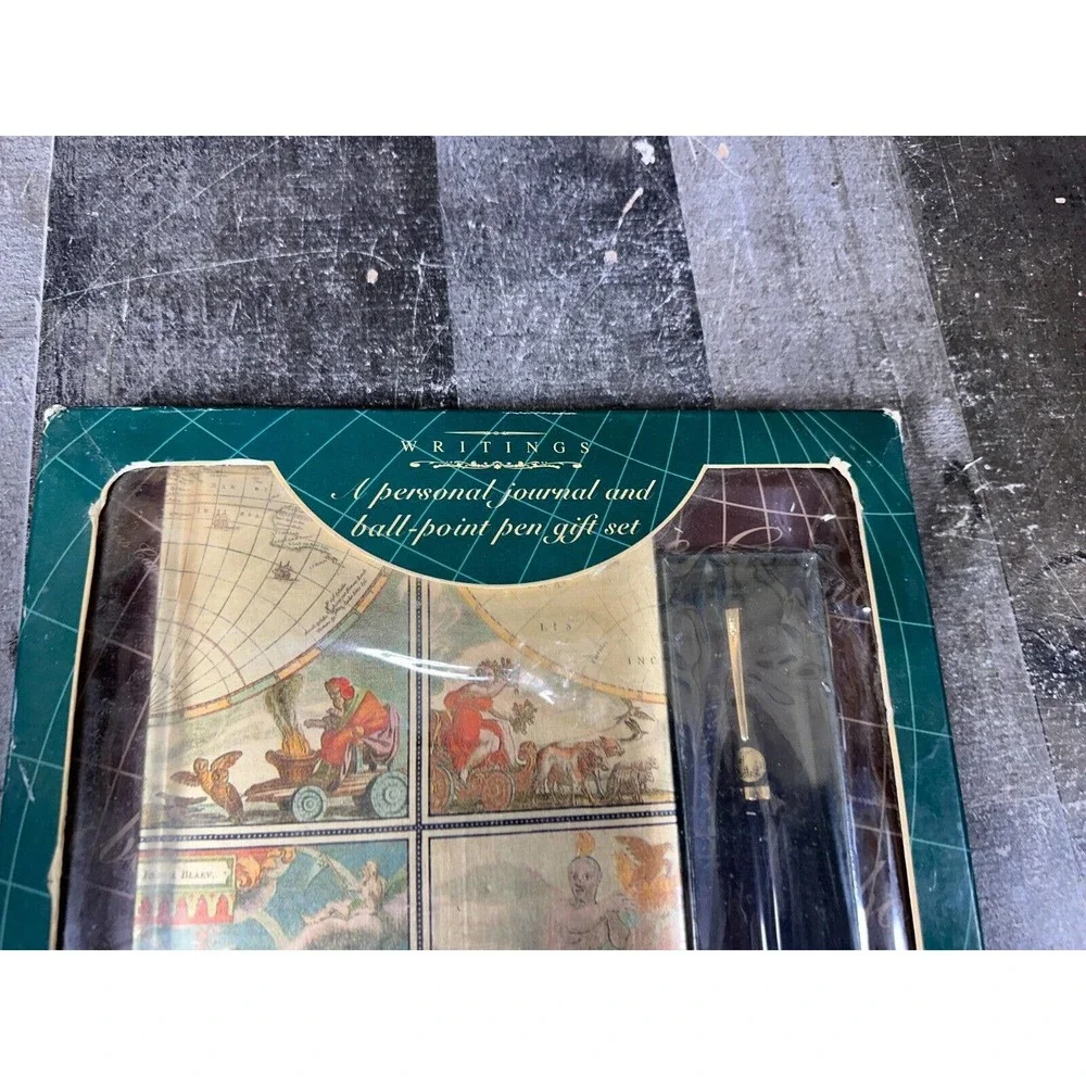 Vintage Cross Personal Journal & Ball‎ Point Pin Gift Set - New - Travel